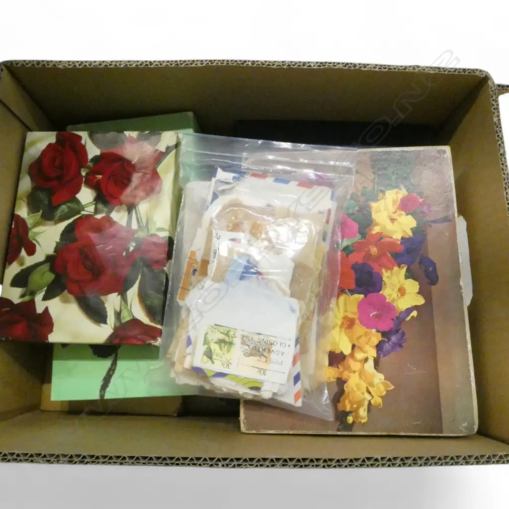 STAMP COLLECTION multiple boxes. Stamps on paper + album + FDC's etc Image 1++