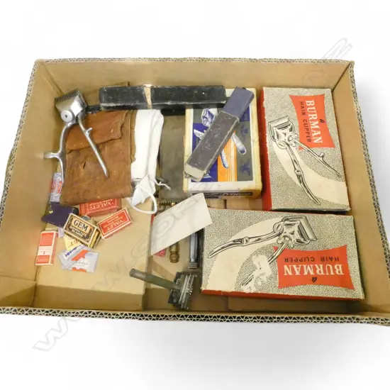 ASST. VINTAGE CLIPPERS& RAZORS & BLADES