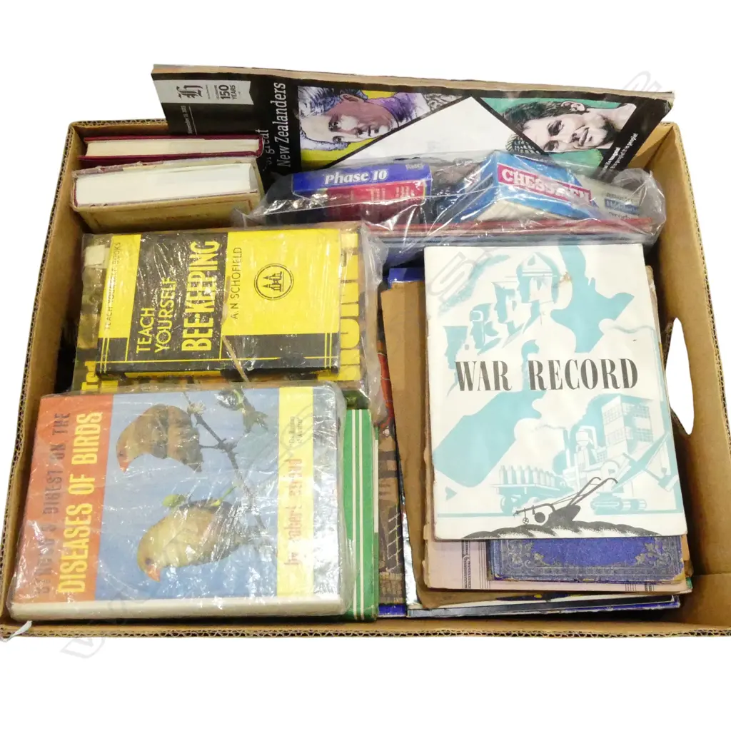 ASST. BOOKS; 3 NURSING SURGICAL, 6 BEEKEEPING, BOARD GAMES, PHOTO ALBUMS, EPHEMERA ETC Image 1++