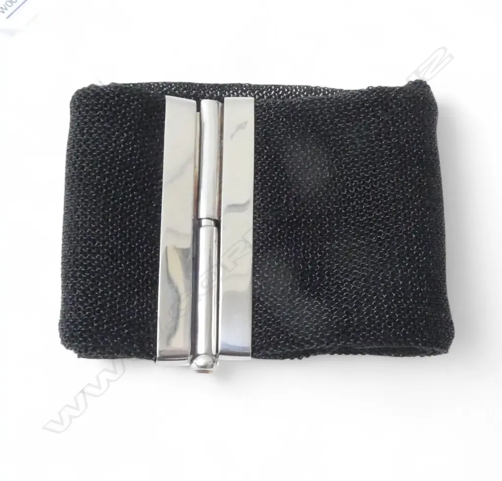 **RTV**  ITALIAN MADE 925 STG SILVER CUFF BRACELET (BLACK MESH IS STG SIL AS WELL)... Image 1++