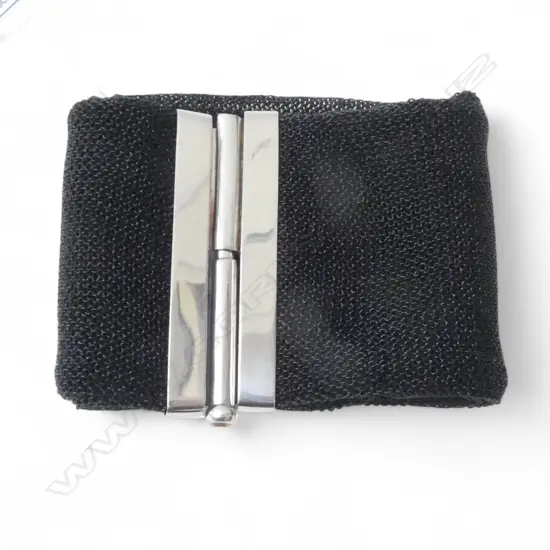 **RTV**  ITALIAN MADE 925 STG SILVER CUFF BRACELET (BLACK MESH IS STG SIL AS WELL)...