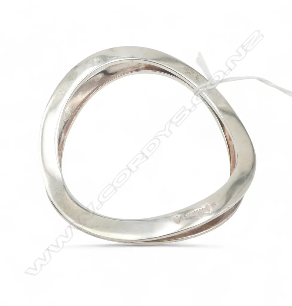 JENS HENSEN STG SILVER DESIGNER BANGLE Dia.75mm outside. very small size (60mm inside diameter) Image 1++