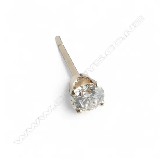 **RTV**  9ct YG SINGLE STUD DIAMOND EARRING TDW. 0.10ct, 0.23gms NO BUTTERFLY