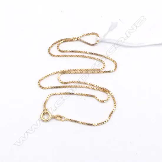 18CT YG NECKLACE L.400mm, 3.83gms