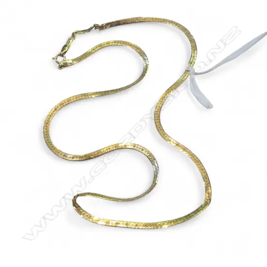 14ct yellow gold flat link neck chain 5.5gms