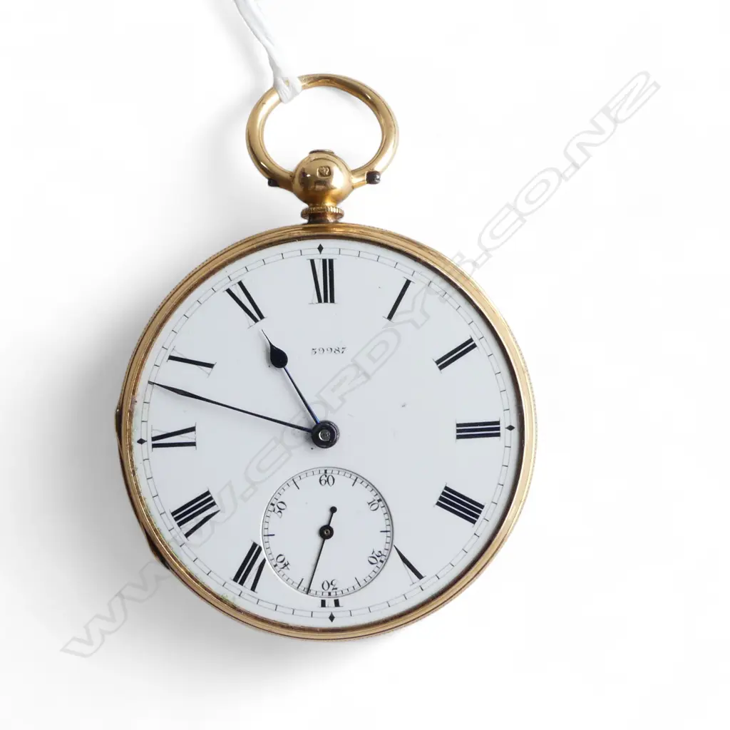 18ct GOLD 19thC POCKETWATCH fusee movement  84gms NO GLASS Image 1++