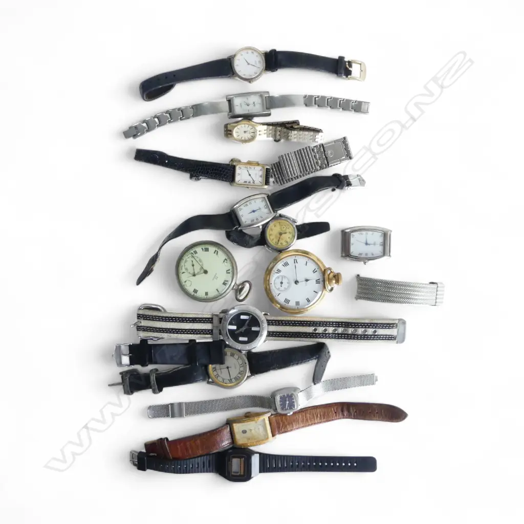 ASST. WATCHES INCL. OMEGA POCKET WATCH Image 1++