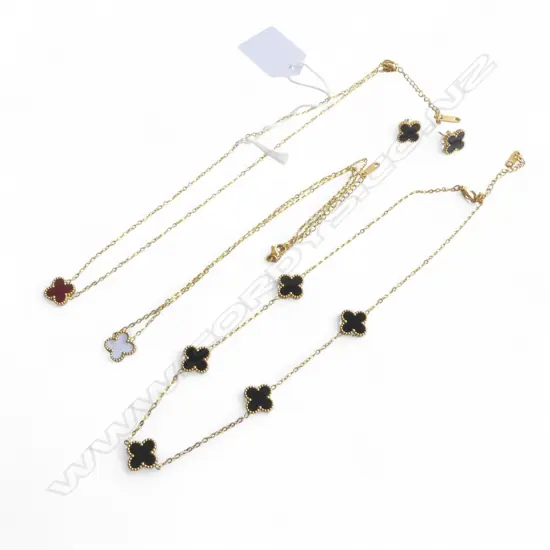 3 COSTUME NECKLACES + PR EARRINGS