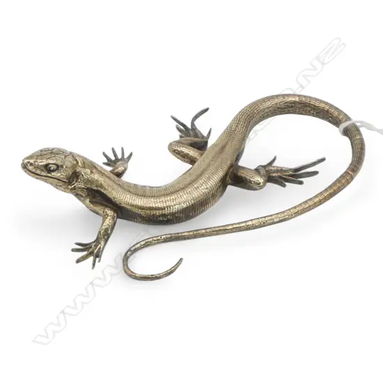 'GOLDEN LIZARD' .925 SILVER SILVER ORNAMENT by ROBIN DONALDSON. No.331 286gms