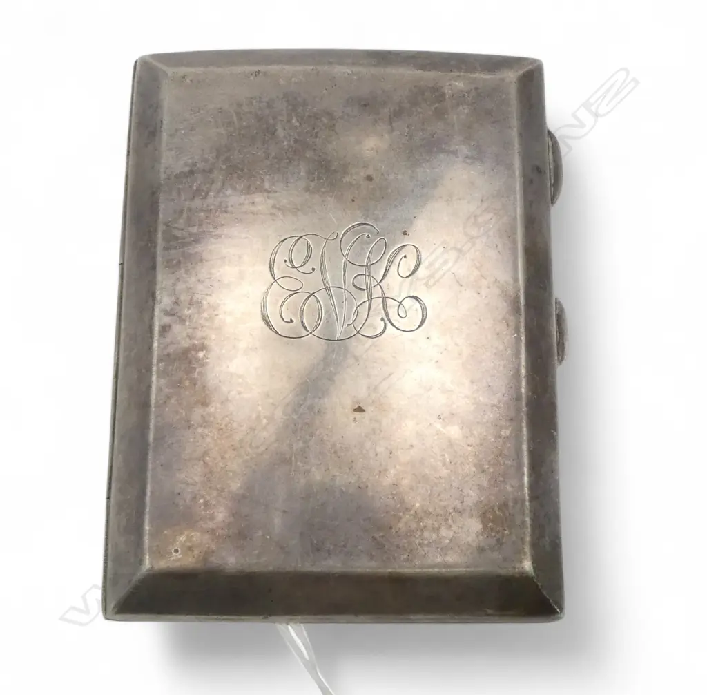 STG SILVER CIGARETTE CASE Birmingham 1902. 81.7gms Image 1++