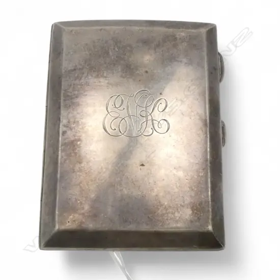 STG SILVER CIGARETTE CASE Birmingham 1902. 81.7gms