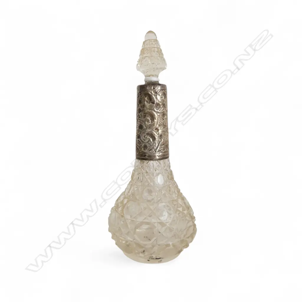 S/SILVER TOPPED PERFUME BOTTLE H160MM Image 1++
