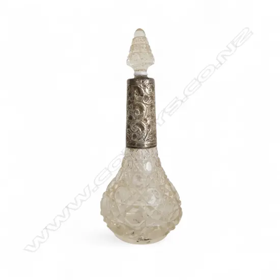 S/SILVER TOPPED PERFUME BOTTLE H160MM