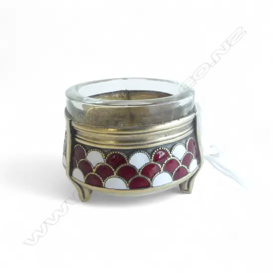 RUSSIAN GILT SILVER & ENAMAL SALT 30GMS