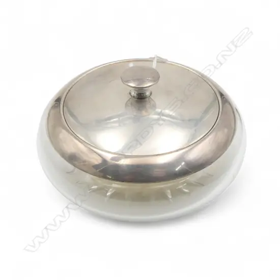 S/SILVER TOPPED DRESSINGTABLE POWDER BOWL 