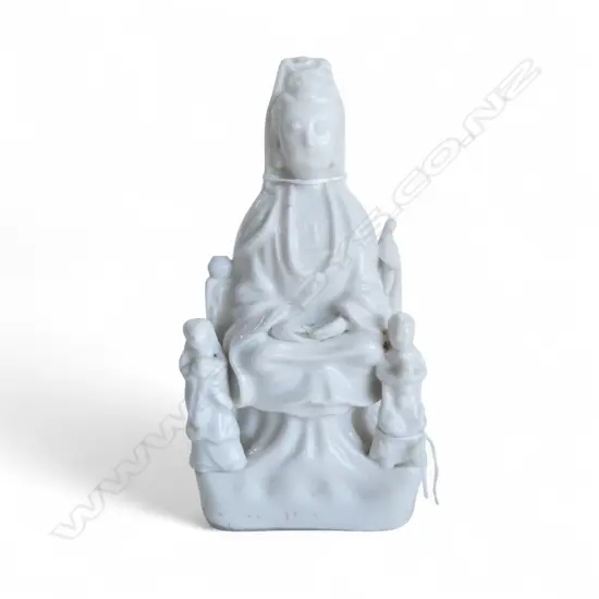 ANTIQUE BLANC DE CHINE KUAN LIN FIGURE H200MM FAULTS