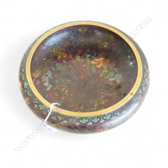 ORIENTAL CLOISONNE BOWL 230mm dia