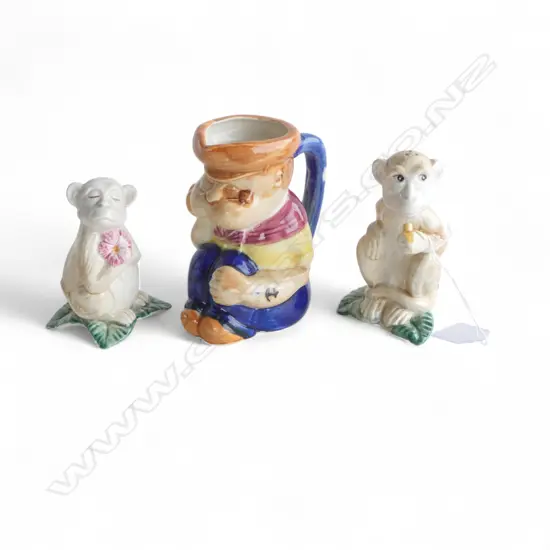 COPELAND SPODE TOBY JUG, H.170mm, POPEYE 1920's JUG, H.110mm & PR MONKEY P & S