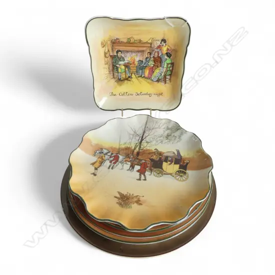 6 ROYAL DOULTON CHARACTER PLATES, Dia.210-260mm