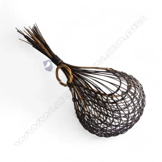 RUTH CASTLE DYED RATTANCORE GARLIC BASKET H.440mm