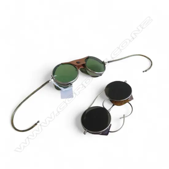 2 VINTAGE AMERICAN SAFETY GOGGLES/GLASSES