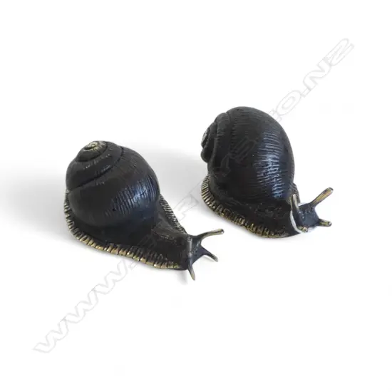 2 BRONZE SNAILS L.120mm
