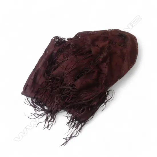 VINTAGE SHAWL DEPICTS TWO SWANS GOOD CONDITION, W.1800MM L.1160MM