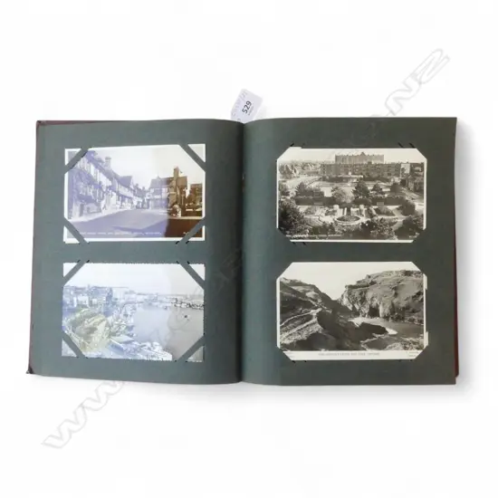OLD UK POSTCARD ALBUM 80 CARDS WHALE BLACKGANG, HARBOUR LITTLEHAMPTON ETC 
