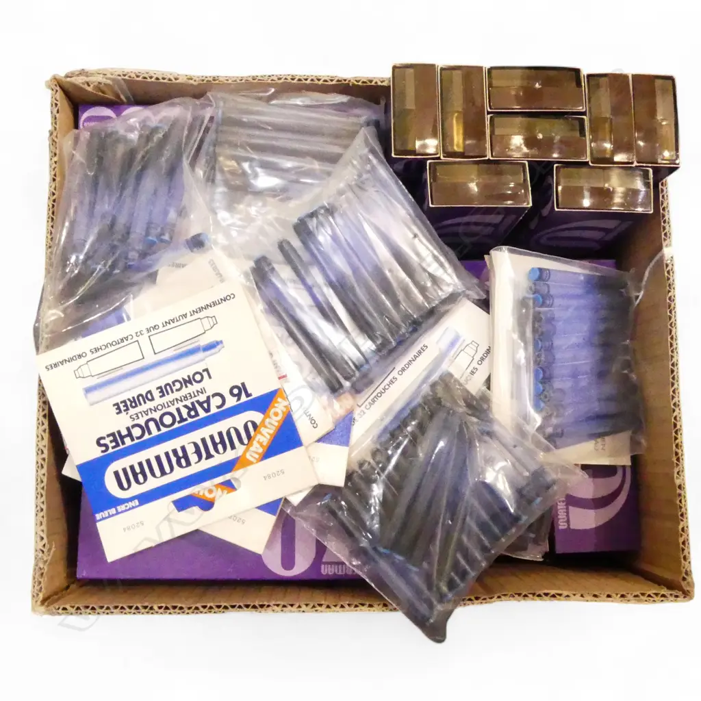 QUANTITY WATERMAN PEN CASES, & INK CARTRIDGES (NINE X16)  Image 1++