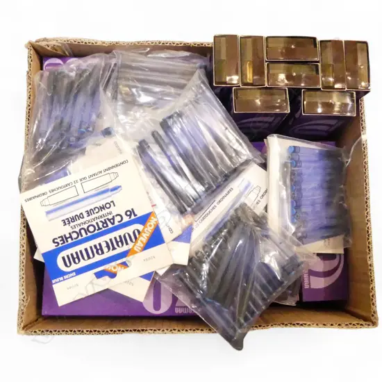 QUANTITY WATERMAN PEN CASES, & INK CARTRIDGES (NINE X16) 