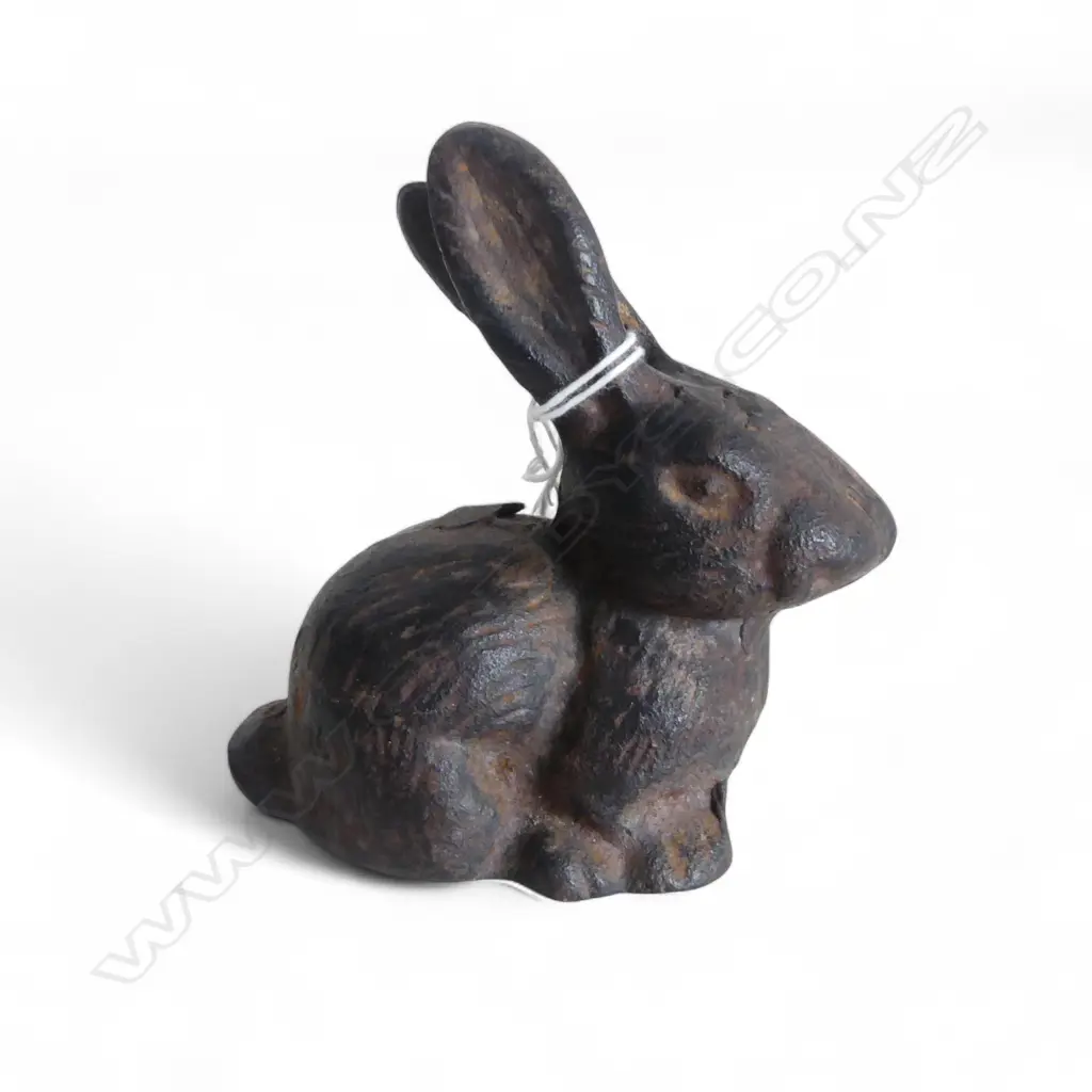 CAST IRON VINTAGE BUNNY RABBIT H.105mm Image 1++