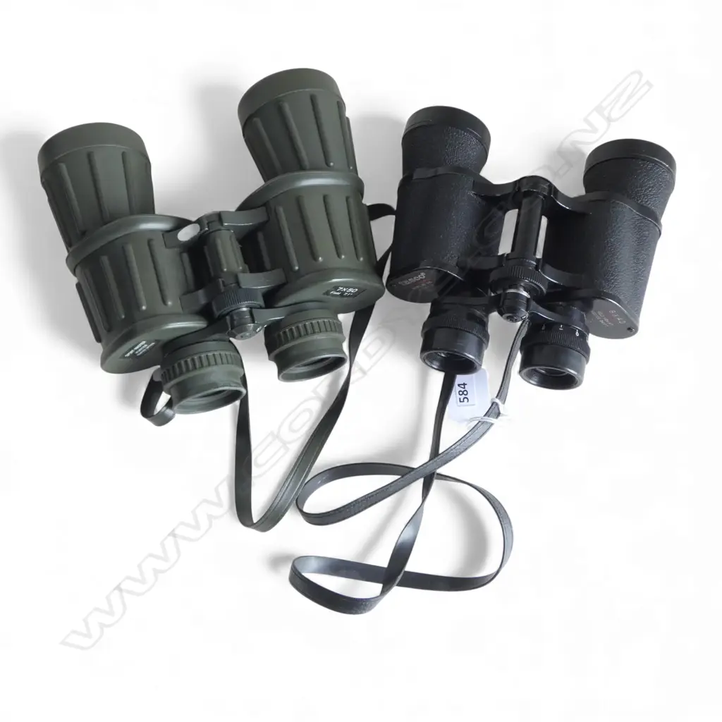 2 PRS CASED BINOCULARS SPORTSMASTER L170 & TASCO Image 1++