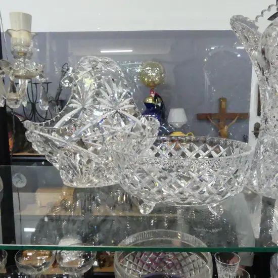 CUT CRYSTAL BASKET & BOWL