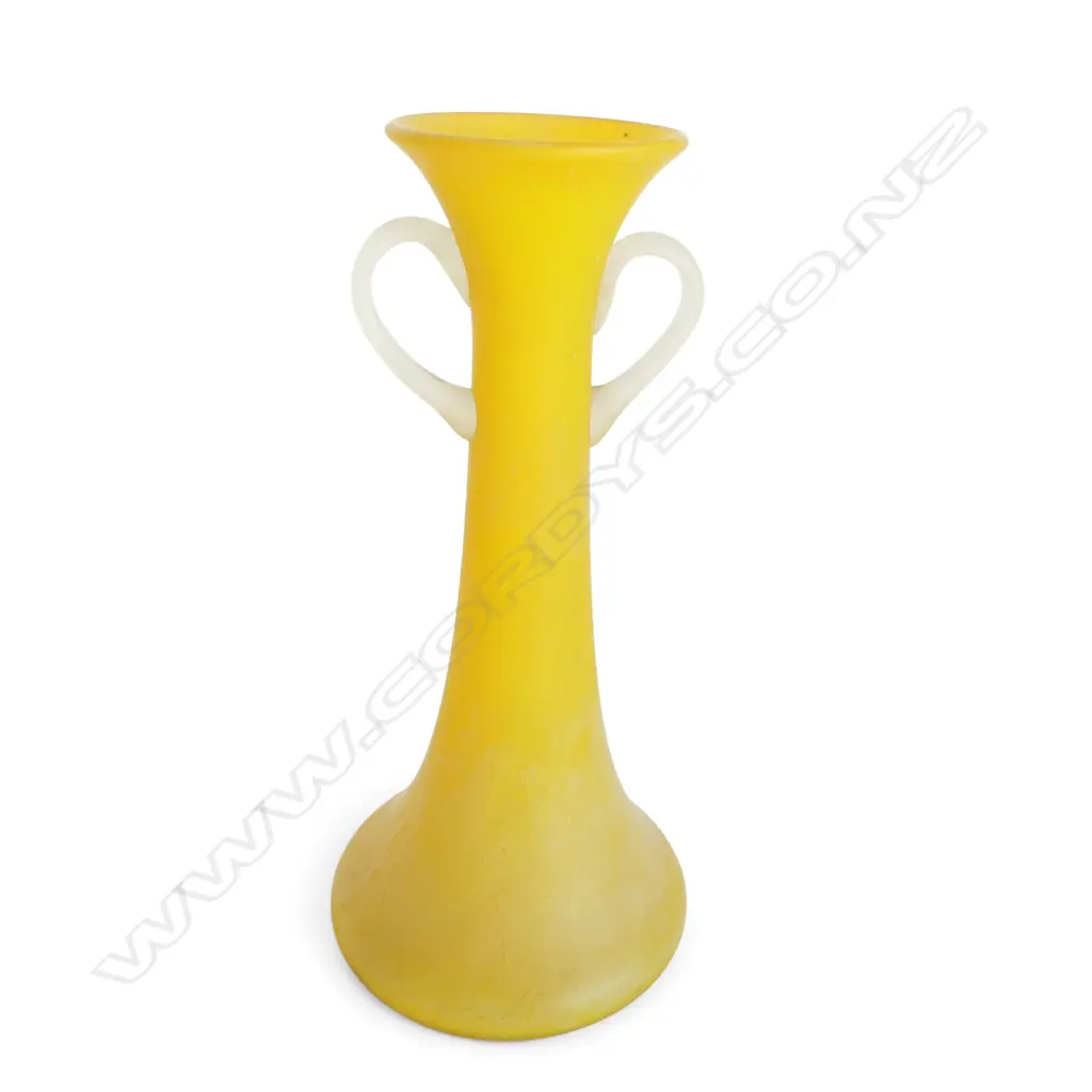 GLASS DOUBLE-HANDLED BUD VASE,H.350MM Image 1++