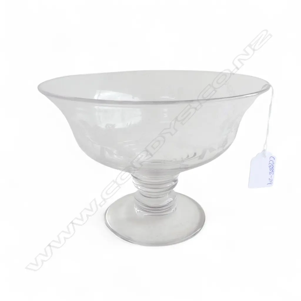 STUART CRYSTAL ETCHED COMPORT H.150mm Image 1++