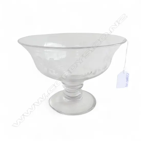 STUART CRYSTAL ETCHED COMPORT H.150mm