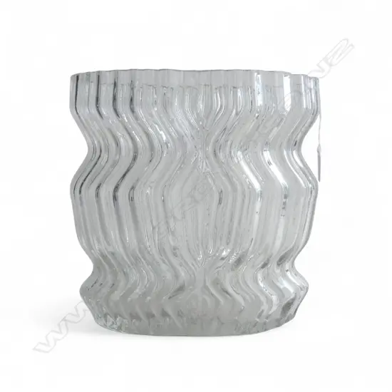 GLASS VASE BY MARTIN FREYER FOR ROSENTHAL STUDIO-LINIE H.270mm