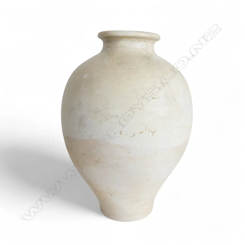 CHINESE CREAM GLAZED POTTERY TANG STYLE VASE H310MM Image 1++