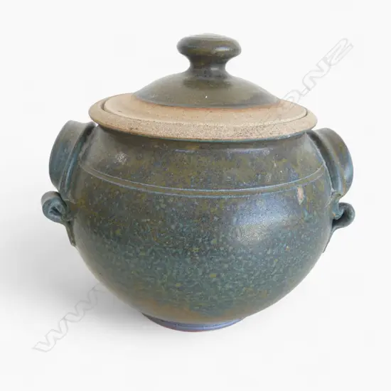 VINTAGE STONEWARE COOKING POT, H.222MM