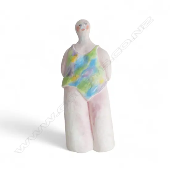 CHRISTINE THACKER WOMAN IN BATHING SUIT HANDPAINTED CERAMIC UNSIGNED 430mm (H)