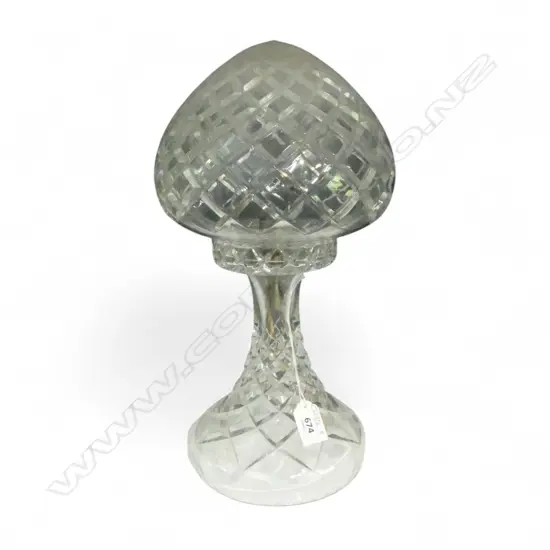 TALL 2 PART CUT CRYSTAL LAMP H.360mm