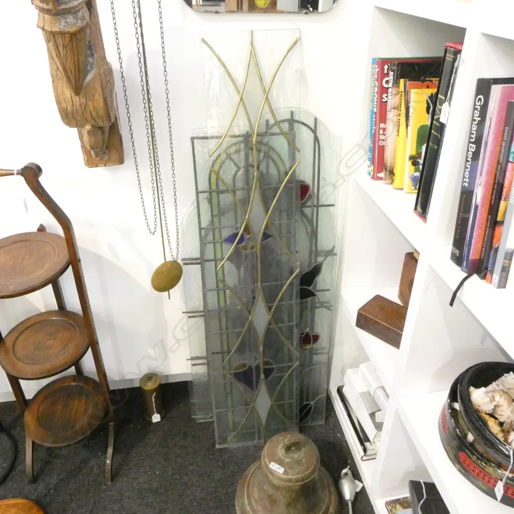 9 PCES STAINED GLASS LARGEST 1190x230mm Image 1++