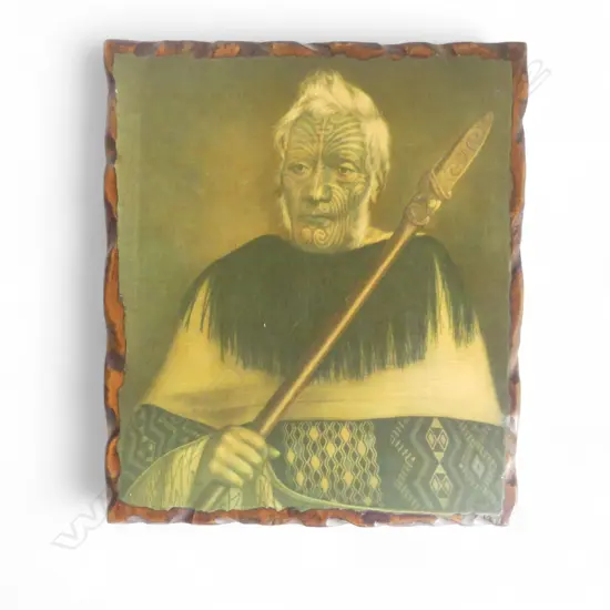 GOTTFRIED LINDAUER TRANSFER PRINT ON WOOD OF ANEHANA 280x240mm