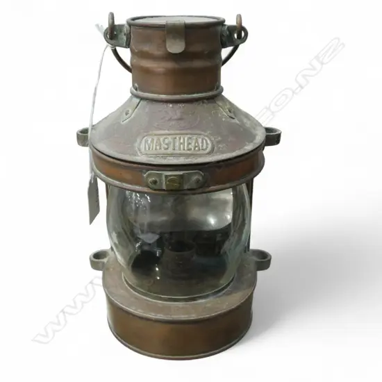VINTAGE COPPER MASTHEAD LAMP H230MM