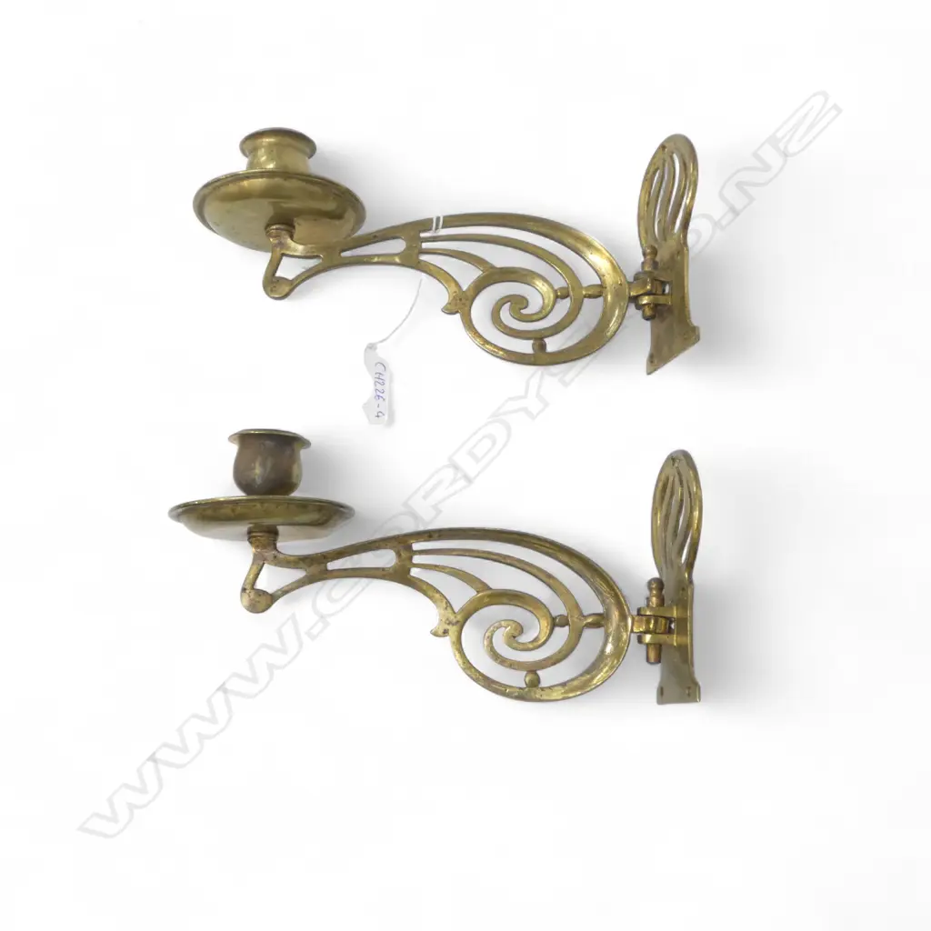 PR BRASS ART NOUVEAU PIANO SCONCES H.105mmmm Image 1++