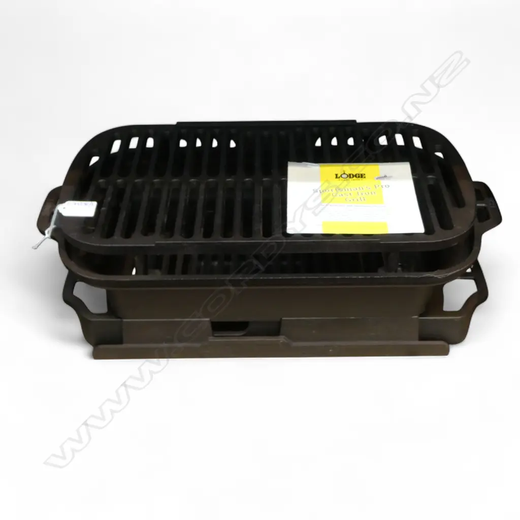 LODGE 'SPORTSMANS PRO' CAST IRON GRILL W.495mm Image 1++