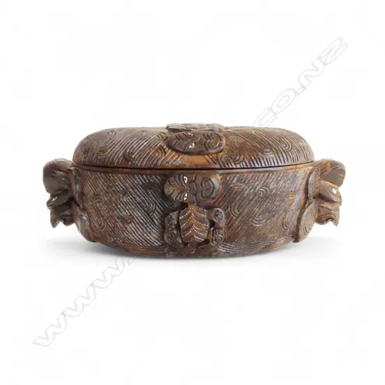 MODERN CARVED WOODEN WAKA HUIA W.315mm