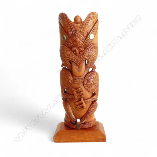 CARVED WOODEN TEKOTEKO FIGURE H.330mm