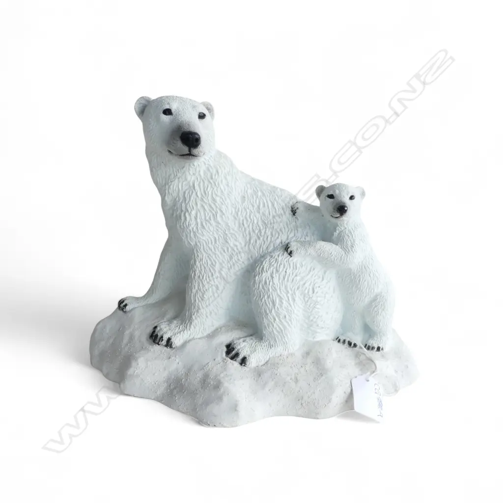 ITALIAN DESIGNER CASTAGNA POLARBEAR 'MOTHER & CUB' H.230mm Image 1++
