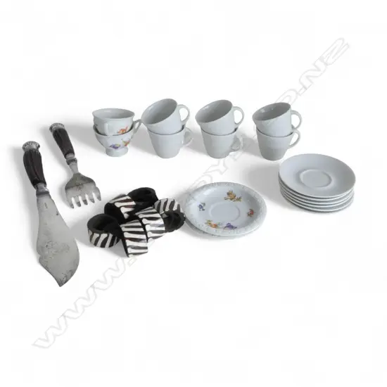 DEMITASSE SET, PR SERVERS, NAPKIN RINGS
